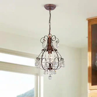 1-Light Bronze Geometric Pendant Light