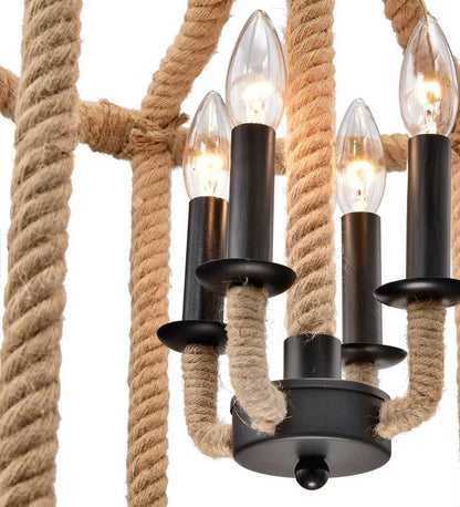 4 - Light Lantern Cylinder Chandelier
